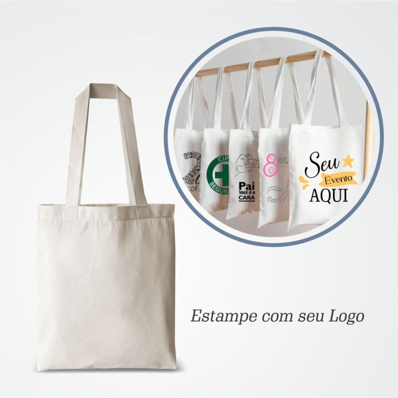 KIT 50 EcoBag Algodão Cru 35x40 sem estampa - Image 2