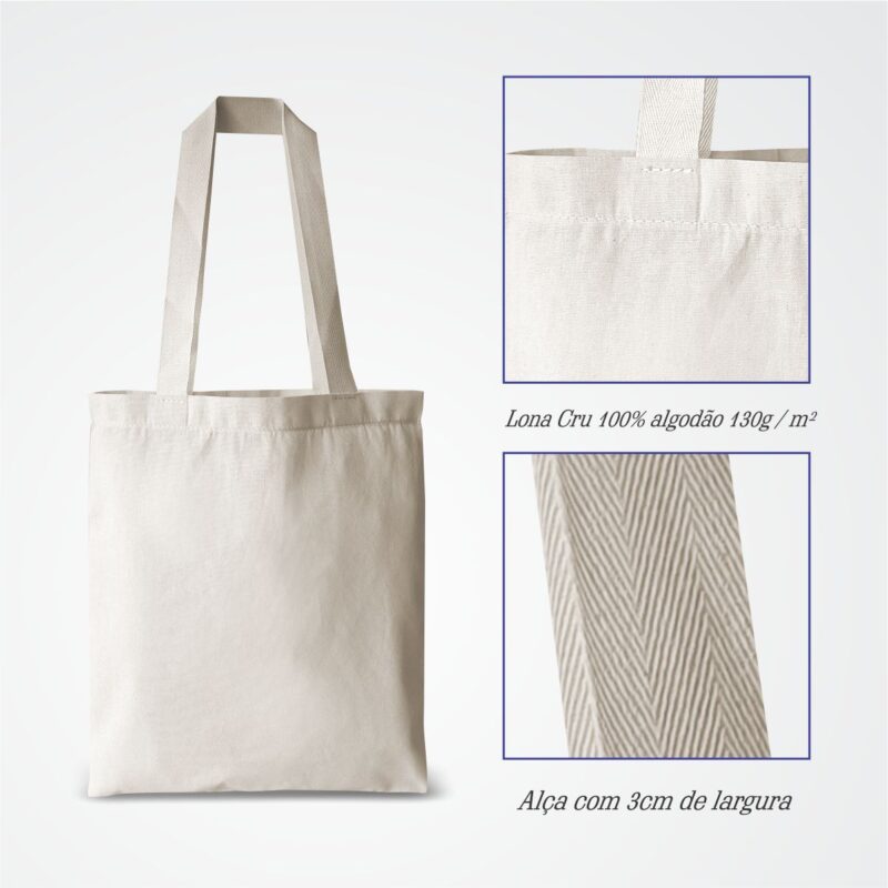 EcoBag Algodão Cru 35x40 sem estampa - Image 3