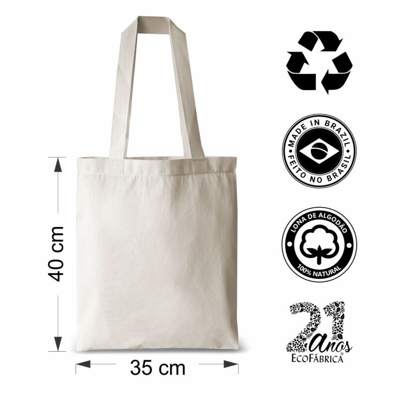 EcoBag Algodão Cru 35x40 sem estampa - Image 4